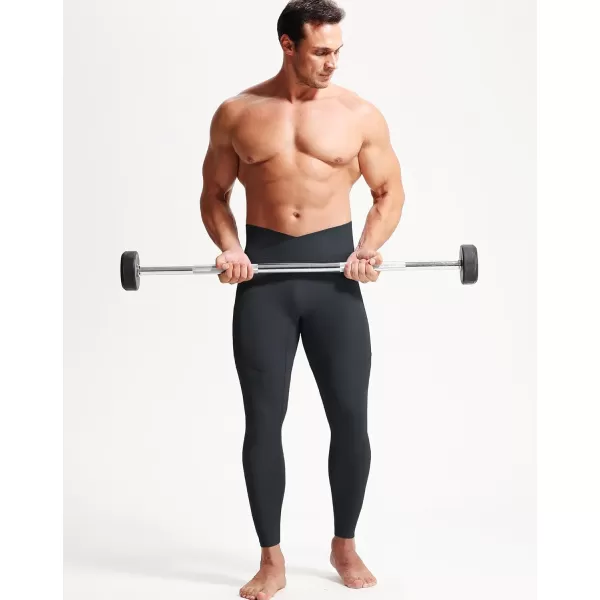 imageNELEUS Mens Compression Baselayer Running Tights Gym Leggings with Pockets6124 3 Pack blackBlackBlack