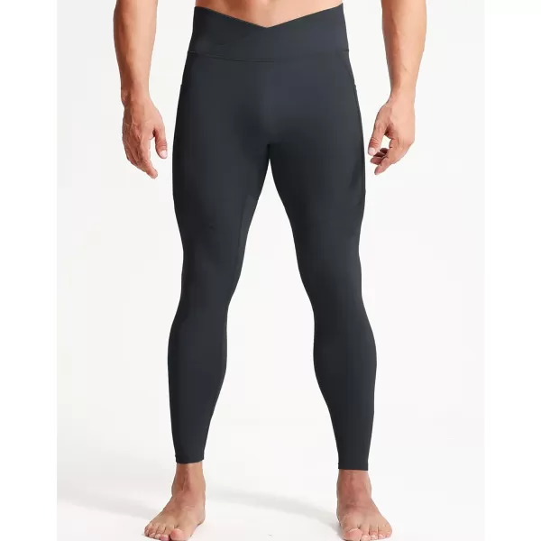 imageNELEUS Mens Compression Baselayer Running Tights Gym Leggings with Pockets6124 3 Pack blackBlackBlack