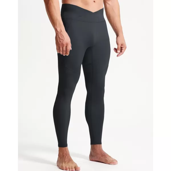 imageNELEUS Mens Compression Baselayer Running Tights Gym Leggings with Pockets6124 3 Pack blackBlackBlack