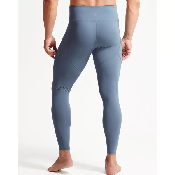 imageNELEUS Mens Compression Baselayer Running Tights Gym Leggings with Pockets6124 3 Pack blackGreyGrayish Blue