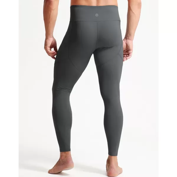 imageNELEUS Mens Compression Baselayer Running Tights Gym Leggings with Pockets6124 BlackGrey 2 Pack