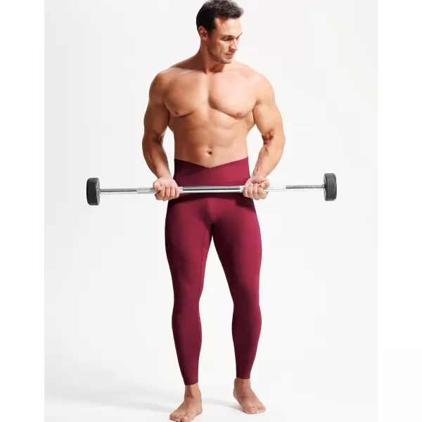 imageNELEUS Mens Compression Baselayer Running Tights Gym Leggings with Pockets6124 BlackGreyRed