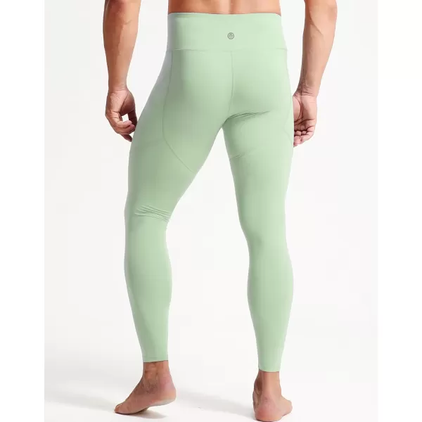 imageNELEUS Mens Compression Baselayer Running Tights Gym Leggings with Pockets6124 BlackLight Green 2 Pack