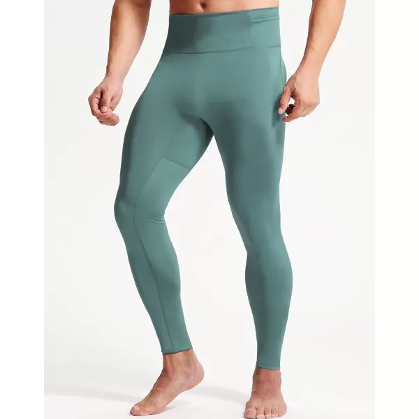 imageNELEUS Mens Compression Baselayer Running Tights Gym Leggings with Pockets6125 BlackGreygreen 2 Pack