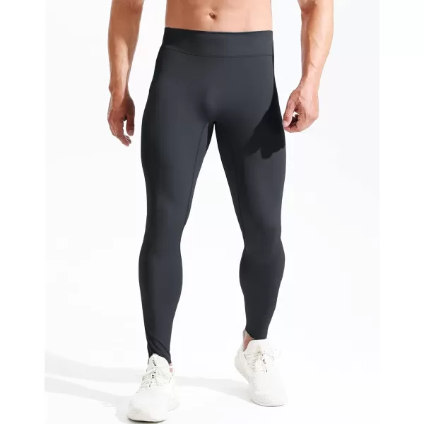 imageNELEUS Mens Dry Fit Compression Pants Workout Running Leggings6107 BlackCreamy White 2 Pack