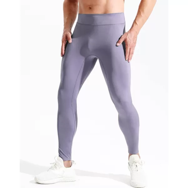 imageNELEUS Mens Dry Fit Compression Pants Workout Running Leggings6107 PurpleLight Blue 2 Pack