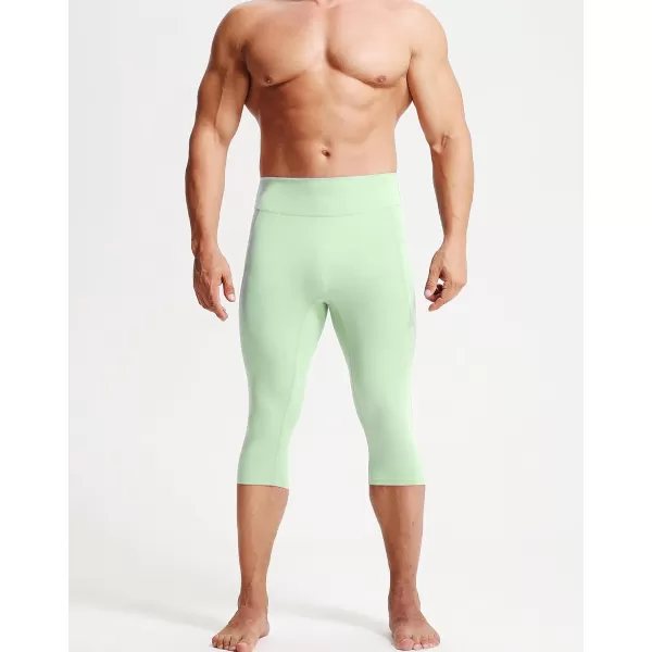 imageNELEUS Mens Dry Fit Compression Pants Workout Running Leggings6120 BlackPinkLight Green 3 Pack