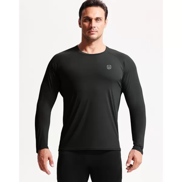 imageNELEUS Mens Dry Fit Long Sleeve Athletic Running Shirts5060 BlackBlackBlack 3 Pack