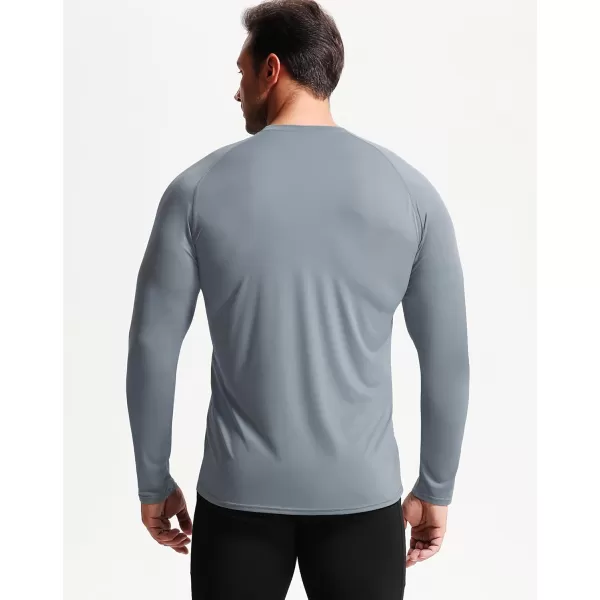 imageNELEUS Mens Dry Fit Long Sleeve Athletic Running Shirts5060 BlackGreyBaby Blue 3 Pack