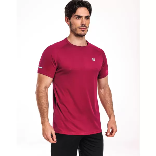 imageNELEUS Mens Dry Fit Mesh Athletic Shirts5016 BlackGreyRed