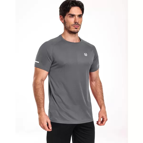 imageNELEUS Mens Dry Fit Mesh Athletic Shirts5016 BlackGreyWhite