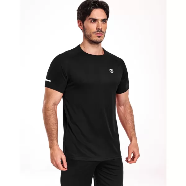 imageNELEUS Mens Dry Fit Mesh Athletic Shirts5016 BlackGreyWhite