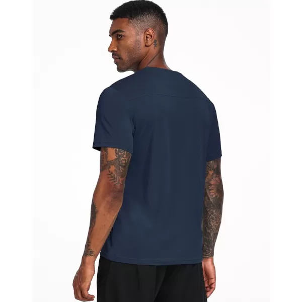 imageNELEUS Mens Dry Fit Mesh Athletic Shirts5017 BlackNavy BlueDark Grey