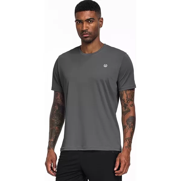 imageNELEUS Mens Dry Fit Mesh Athletic Shirts5017 Dark GreyDark GreyDark Grey
