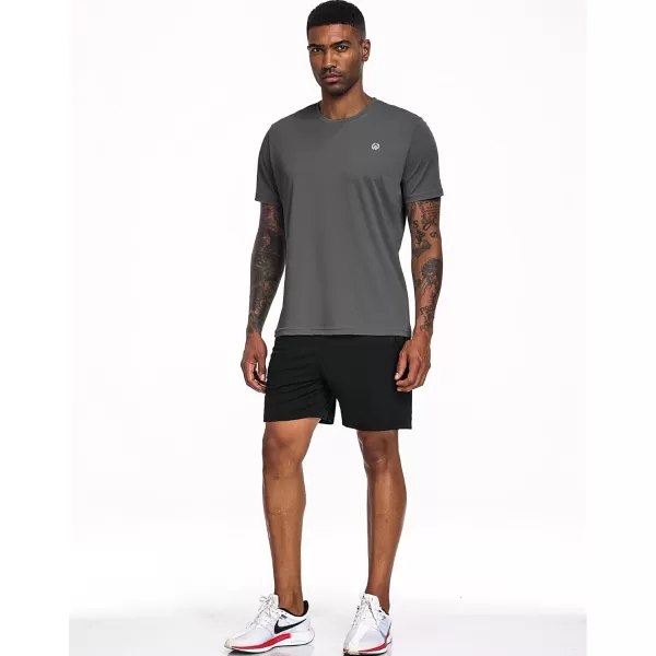 imageNELEUS Mens Dry Fit Mesh Athletic Shirts5017 Dark GreyDark GreyDark Grey