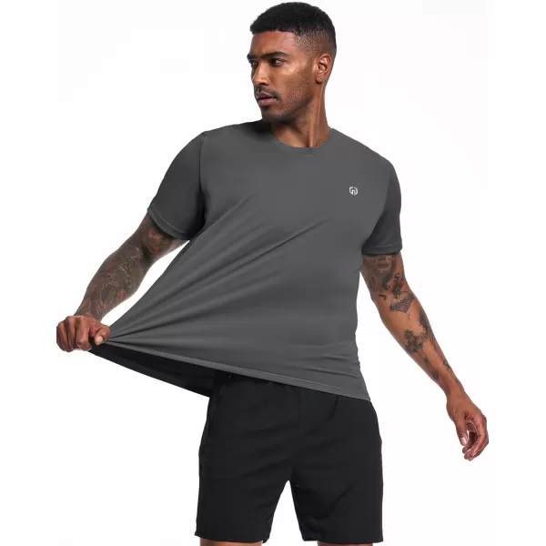 imageNELEUS Mens Dry Fit Mesh Athletic Shirts5017 Dark GreyDark GreyDark Grey