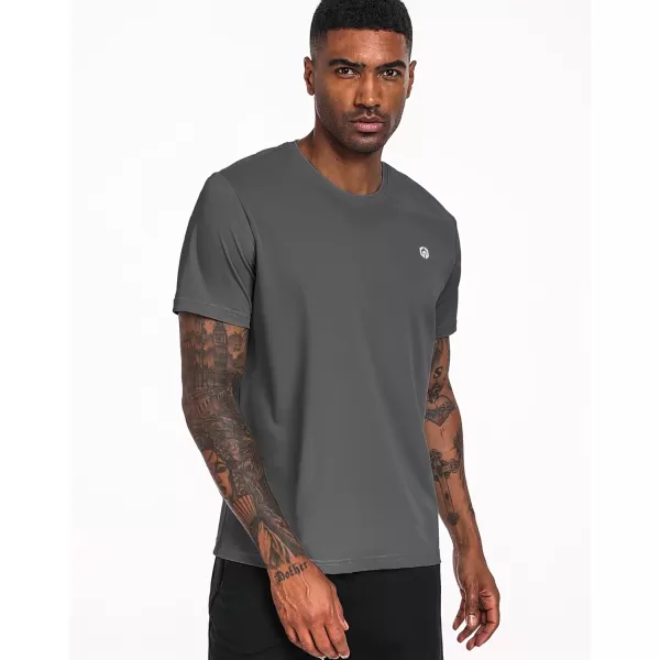 imageNELEUS Mens Dry Fit Mesh Athletic Shirts5017 Dark GreyDark GreyDark Grey