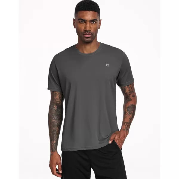 imageNELEUS Mens Dry Fit Mesh Athletic Shirts5017 Dark GreyDark GreyDark Grey