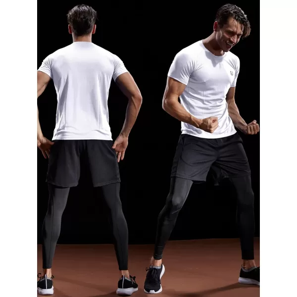 imageNELEUS Mens Dry Fit Mesh Athletic Shirts5033 3 Pack Black grey white