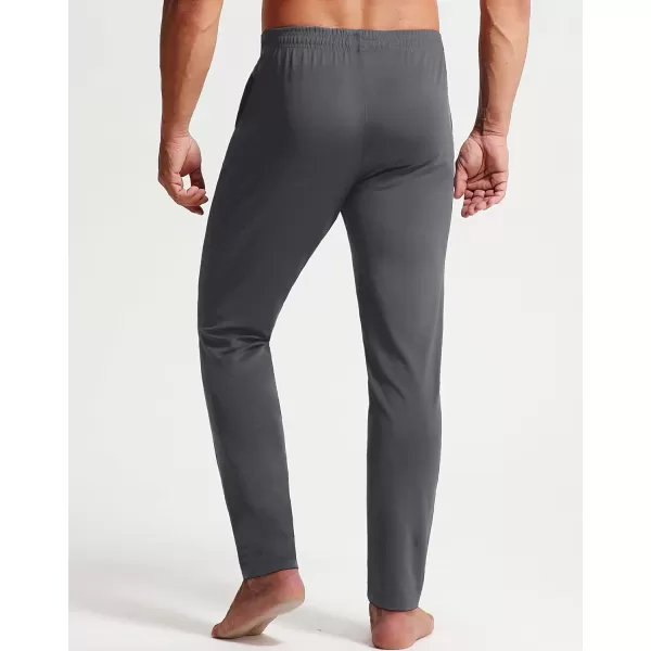 imageNELEUS Mens Workout Athletic Running Tapered Pants7016 BlackGrey 2 Pack