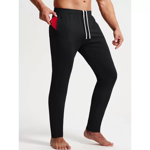 imageNELEUS Mens Workout Athletic Running Tapered Pants7016 One Piece Ofblack