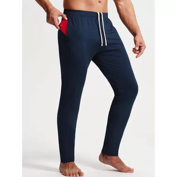 imageNELEUS Mens Workout Athletic Running Tapered Pants7016 One Piece Ofnavy Blue