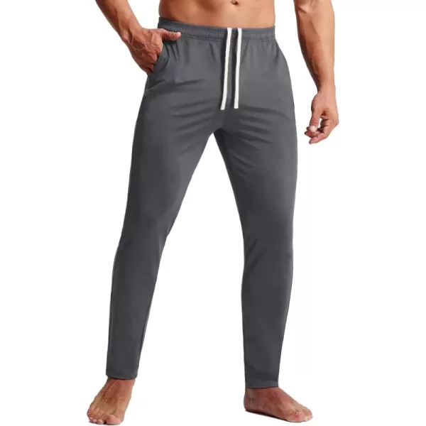 imageNELEUS Mens Workout Athletic Running Tapered Pants7016 One Piece Ofgrey