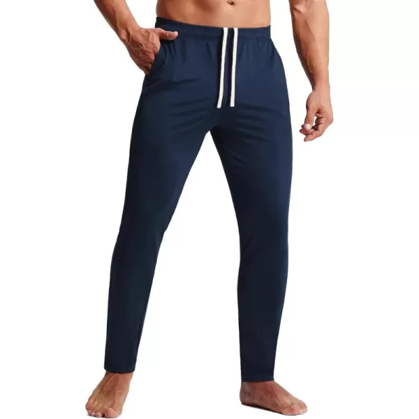 imageNELEUS Mens Workout Athletic Running Tapered Pants7016 One Piece Ofnavy Blue
