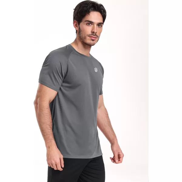 imageNELEUS Mens Dry Fit Athletic Running Shirt5012 BlackGreyOlive Green