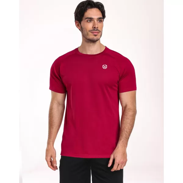 imageNELEUS Mens Dry Fit Athletic Running Shirt5012 BlackGreyRed