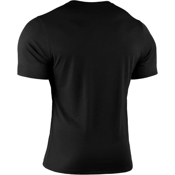 imageNELEUS Mens Dry Fit Athletic Running Shirt508 BlackBlackBlack 3 Pack