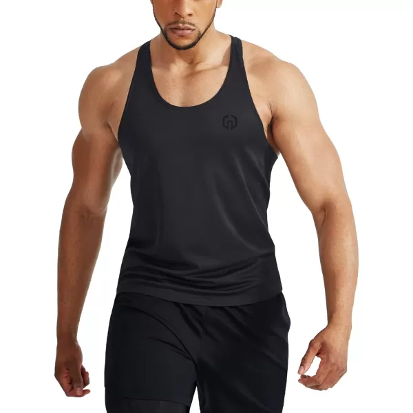 imageNELEUS Mens Workout Running Tank Top Sleeveless Gym Athletic Shirts5080 BlackGreyBlue 3 Pack