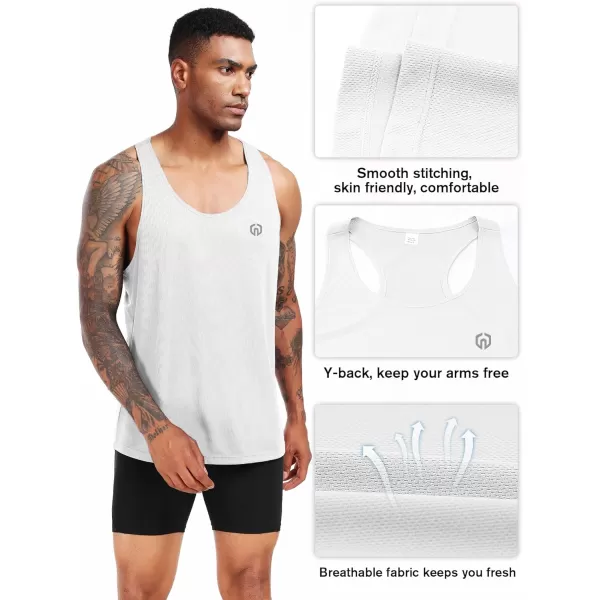 imageNELEUS Mens Workout Running Tank Top Sleeveless Gym Athletic Shirts6 PackBlack2pcs grey2pcs white2pcs