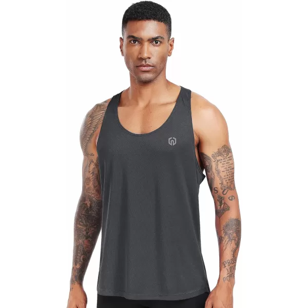 imageNELEUS Mens Workout Running Tank Top Sleeveless Gym Athletic Shirts6 PackBlack2pcs grey2pcs white2pcs