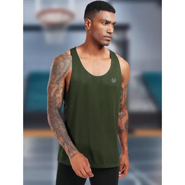 imageNELEUS Mens Workout Running Tank Top Sleeveless Gym Athletic Shirts6 PackBlack2pcs navy2pcs olive Green2pcs