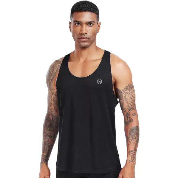 imageNELEUS Mens Workout Running Tank Top Sleeveless Gym Athletic Shirts6 PackBlack2pcs navy2pcs olive Green2pcs