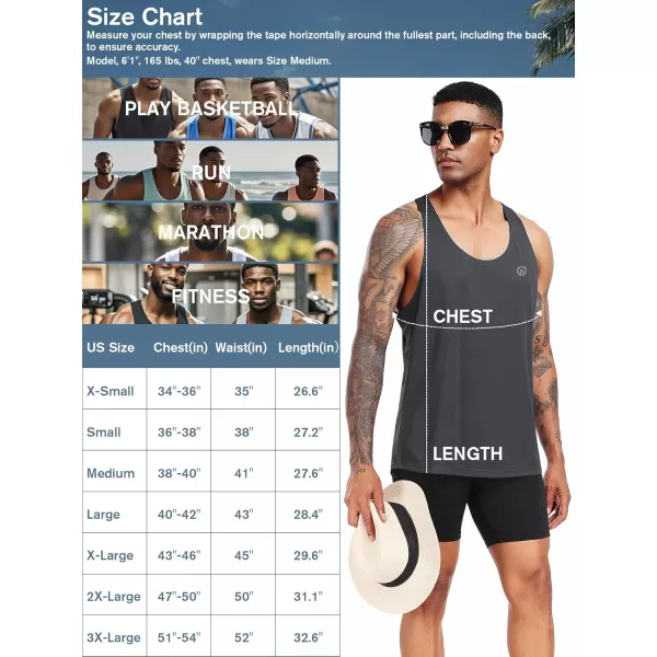 imageNELEUS Mens Workout Running Tank Top Sleeveless Gym Athletic Shirts6 PackBlack3pcs grey3pcs