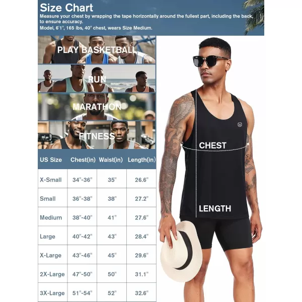 imageNELEUS Mens Workout Running Tank Top Sleeveless Gym Athletic Shirts6 PackBlack6pcs