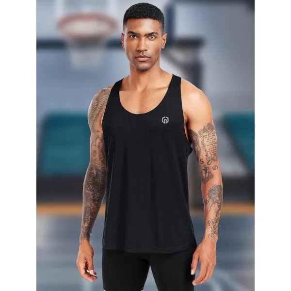 imageNELEUS Mens Workout Running Tank Top Sleeveless Gym Athletic Shirts6 PackBlack6pcs