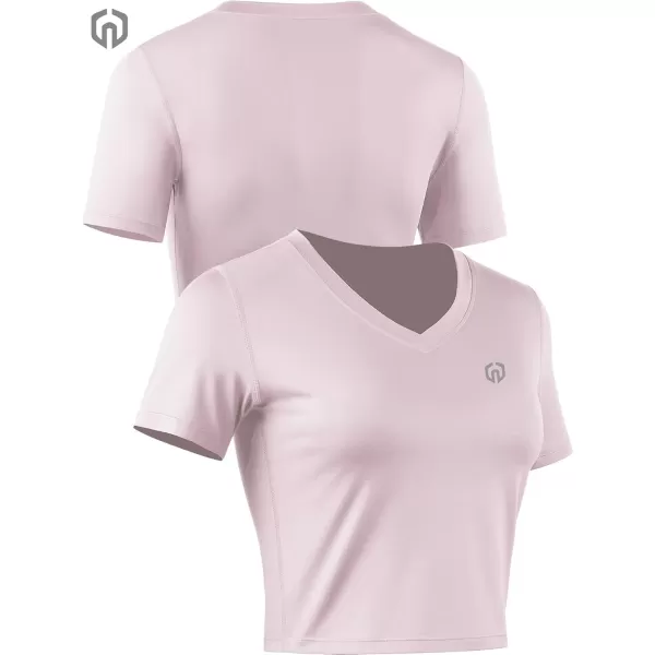 imageWomens 3 Pack Running Shirt Workout Athletic Crop ShirtsVneck GreyPinkLight Purple  3 Pack