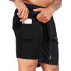 imageNELEUS 2 in 1 Athletic Shorts for Men with Pockets 9quot Dry Fit Workout Shorts with Liner6150 Black  Grey  Navy  Red 4 Pack