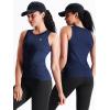 imageNELEUS Womens Racerback Yoga Workout Tank Top011 5 PackblackGreyNavy BlueWhite