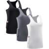 imageNELEUS Womens Racerback Yoga Workout Tank Top06 BlackGreyWhite 3 Pack