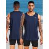 imageNELEUS 4 Pack Mens Gym Shirts Sleeveless Athletic Workout Tank Tops0175 Black  Grey  Navy Blue  White 4 Pack