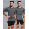 imageNELEUS Mens 3 Pack Athletic Compression Base Layer Workout Shirt173 Black grey navy Blue white 4 Pack