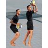 imageNELEUS Mens 3 Pack Athletic Compression Base Layer Workout Shirt173 Black grey navy Blue white 4 Pack
