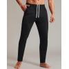 imageNELEUS Mens Workout Athletic Running Tapered Pants7016 BlackNavy Blue 2 Pack