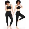 imageNELEUS High Waist Running Workout Leggings for Yoga with Pockets9152 Black  Pack of 3
