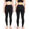 imageNELEUS High Waist Running Workout Leggings for Yoga with Pockets9152 Black  Pack of 3