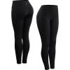 imageNELEUS High Waist Running Workout Leggings for Yoga with Pockets9152 Black grey red  Pack of 3